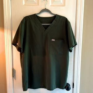 Men’s - FIGS Leon Scrub Top - Large - Dark Forest